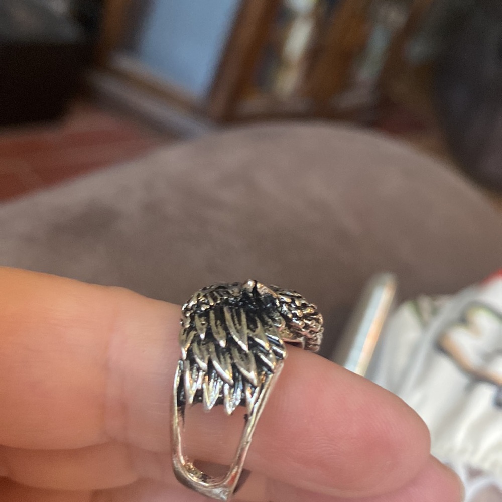 Interesting Design Silver Ring 8.5 (Ind) - image 4